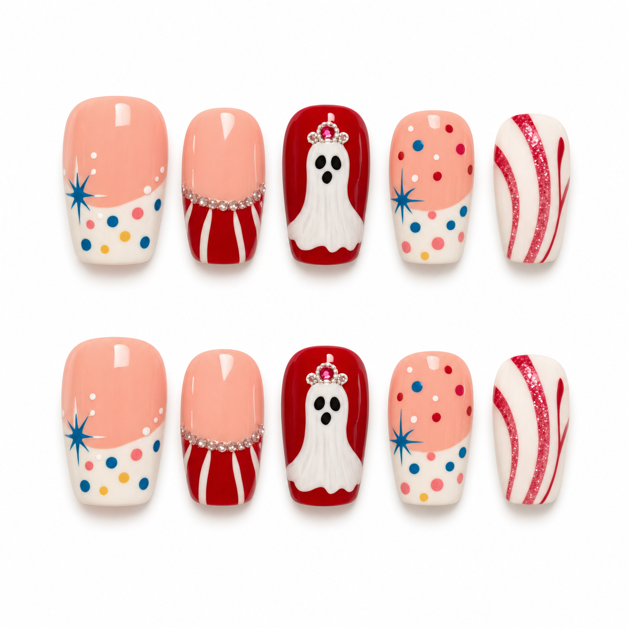 Neon Cathedral press-on nail set