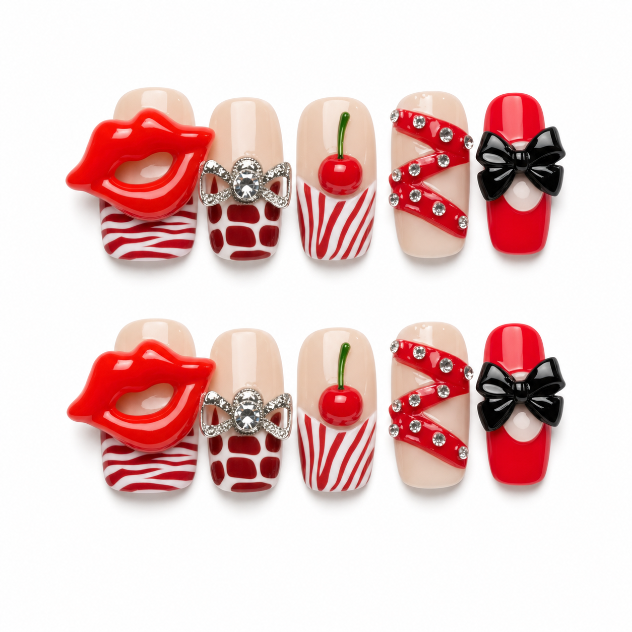 Black Cat Society press-on nail set