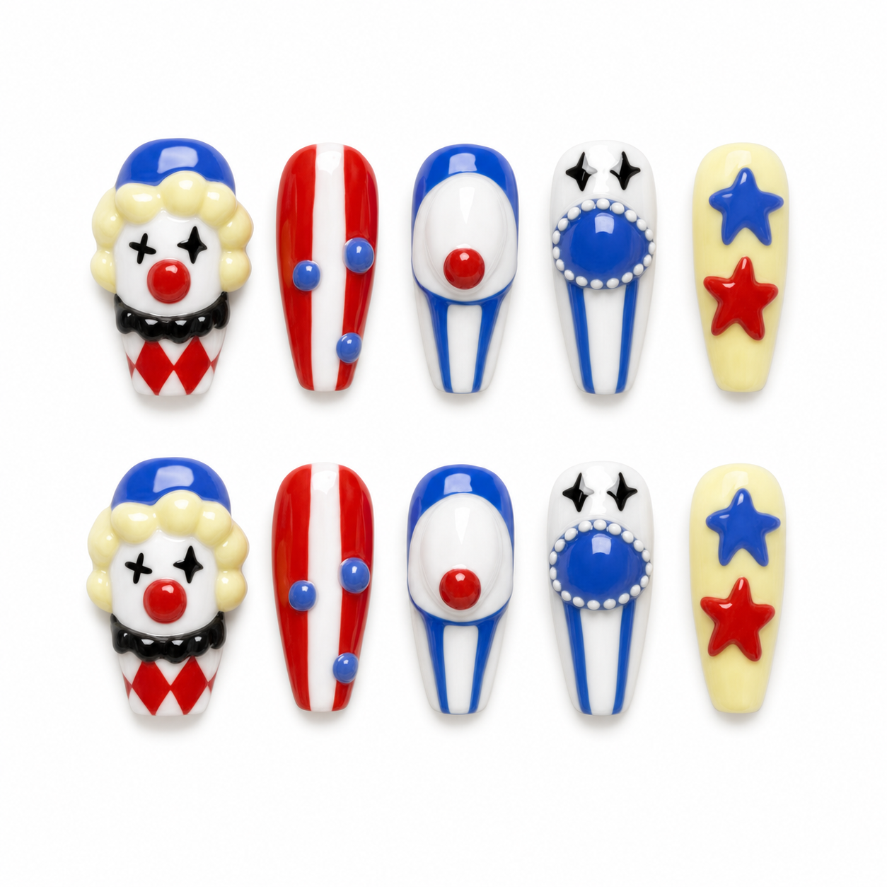 Porcelain Phantom press-on nail set