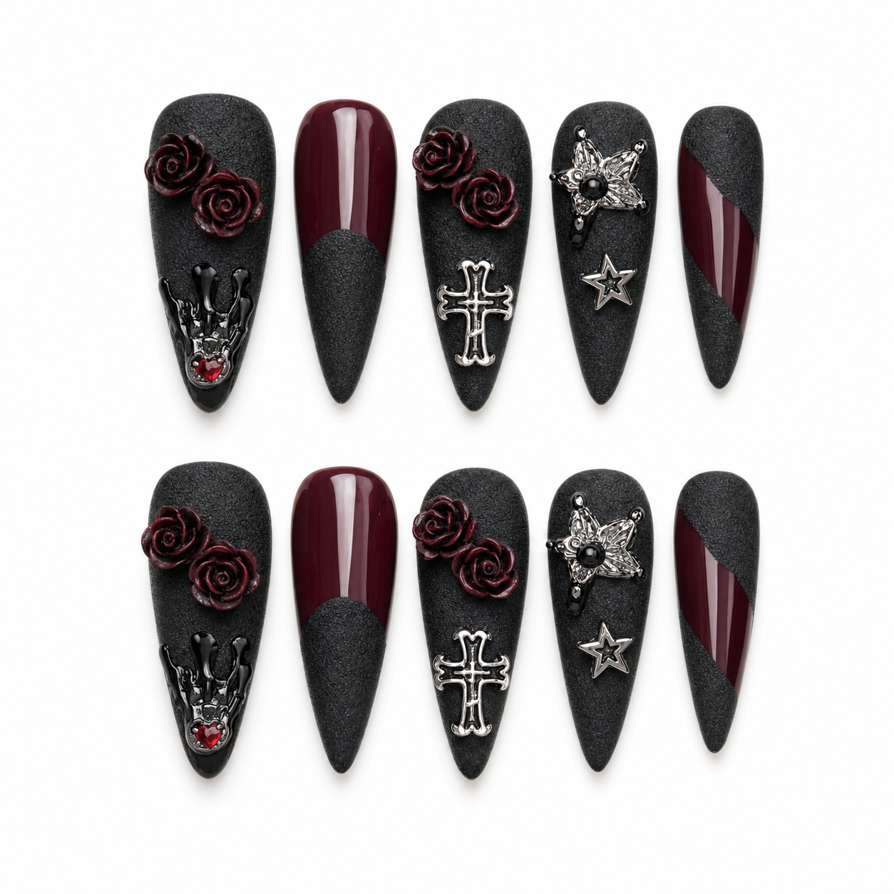 Golden Crypt press-on nail set