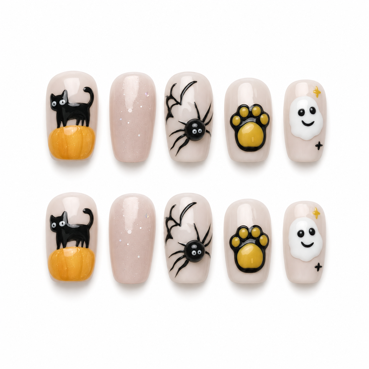 Runes in Red press-on nail set