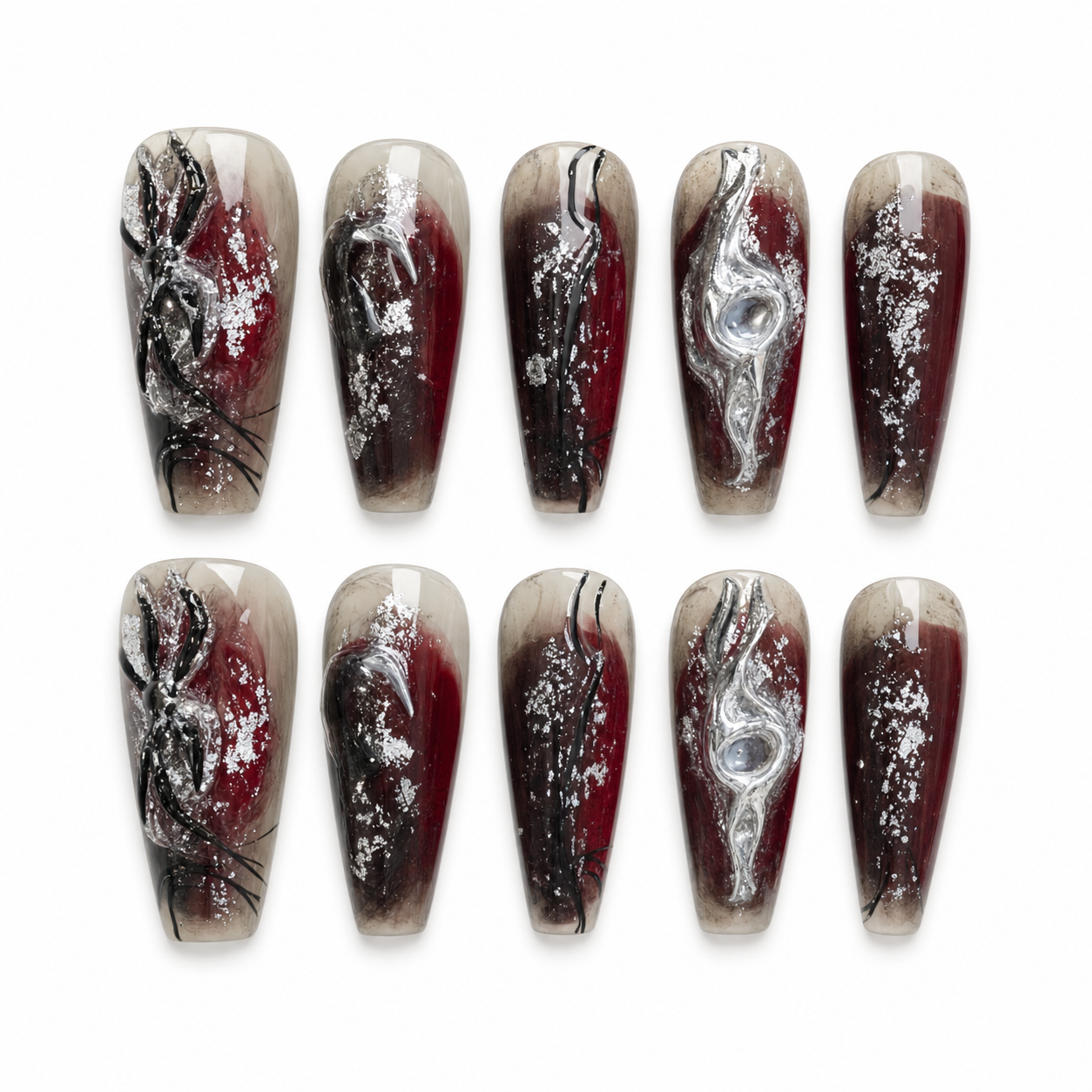 Barbed Romance press-on nail set