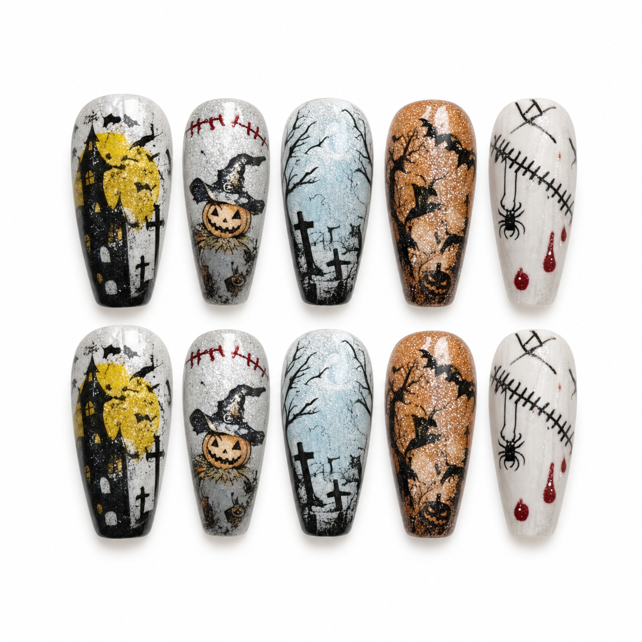 Crimson Mirage press-on nail set