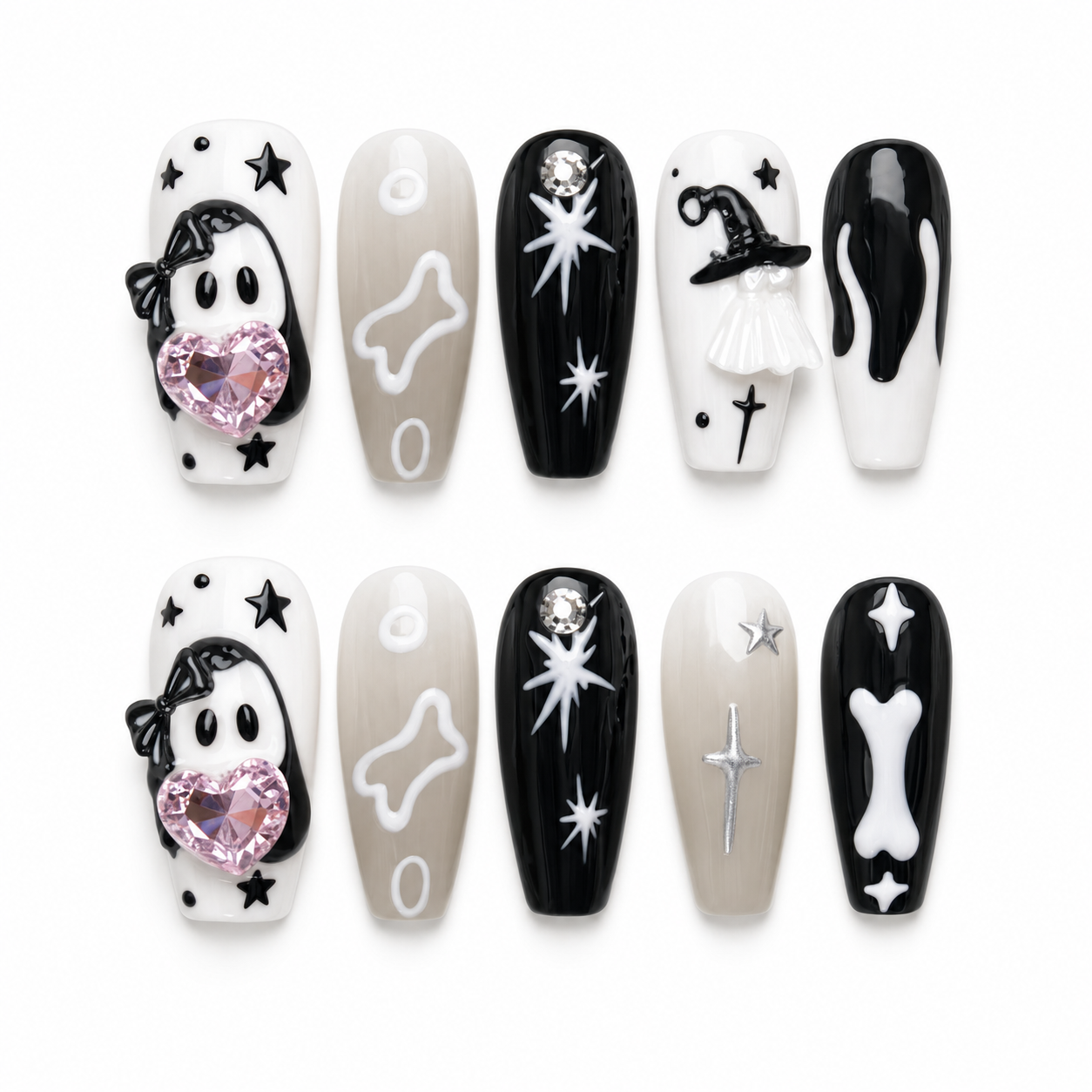 Haunted Lace press-on nail set