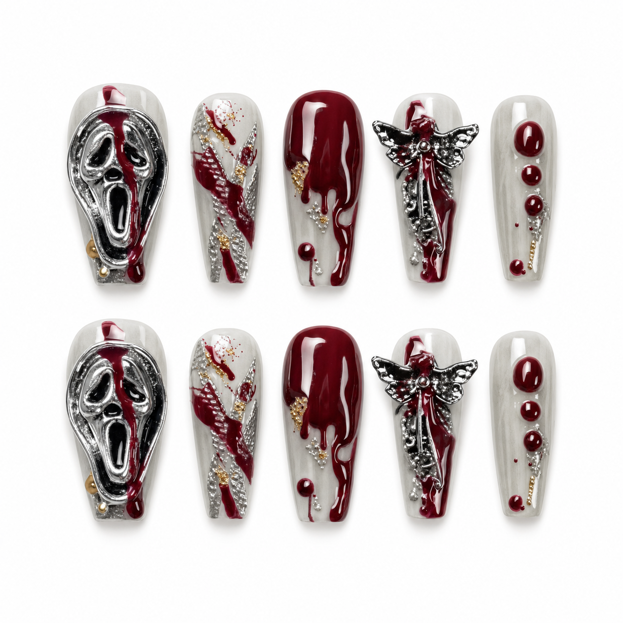 Blood Moon Bride press-on nail set