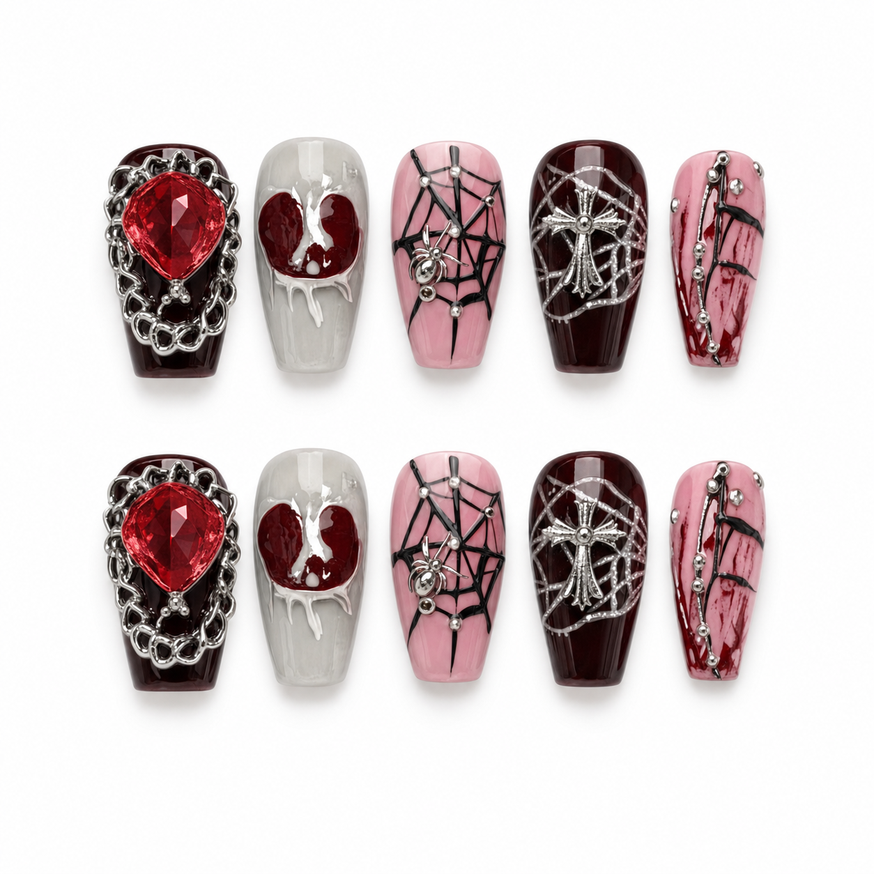 Snowfall Séance press-on nail set