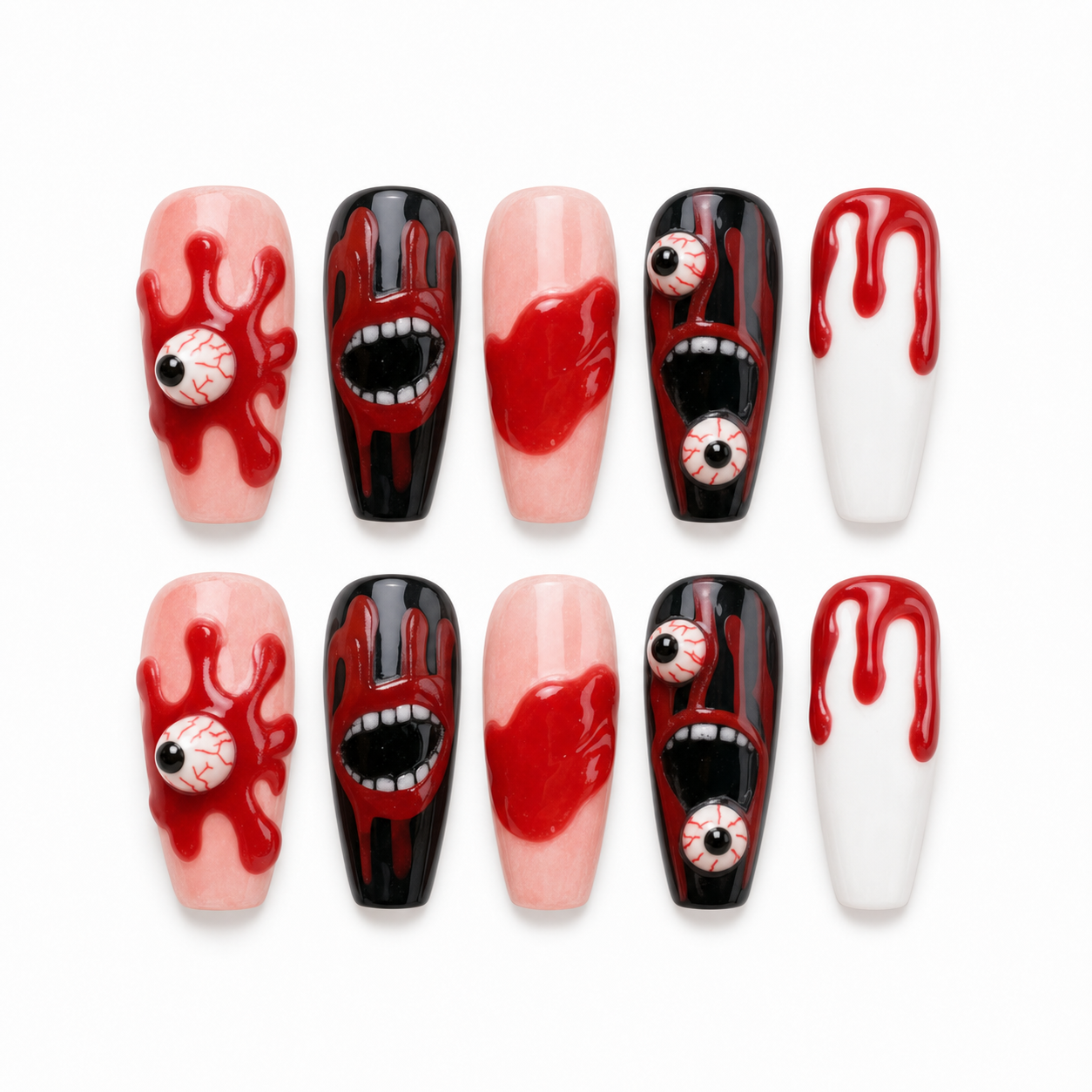 Pastel Familiar press-on nail set