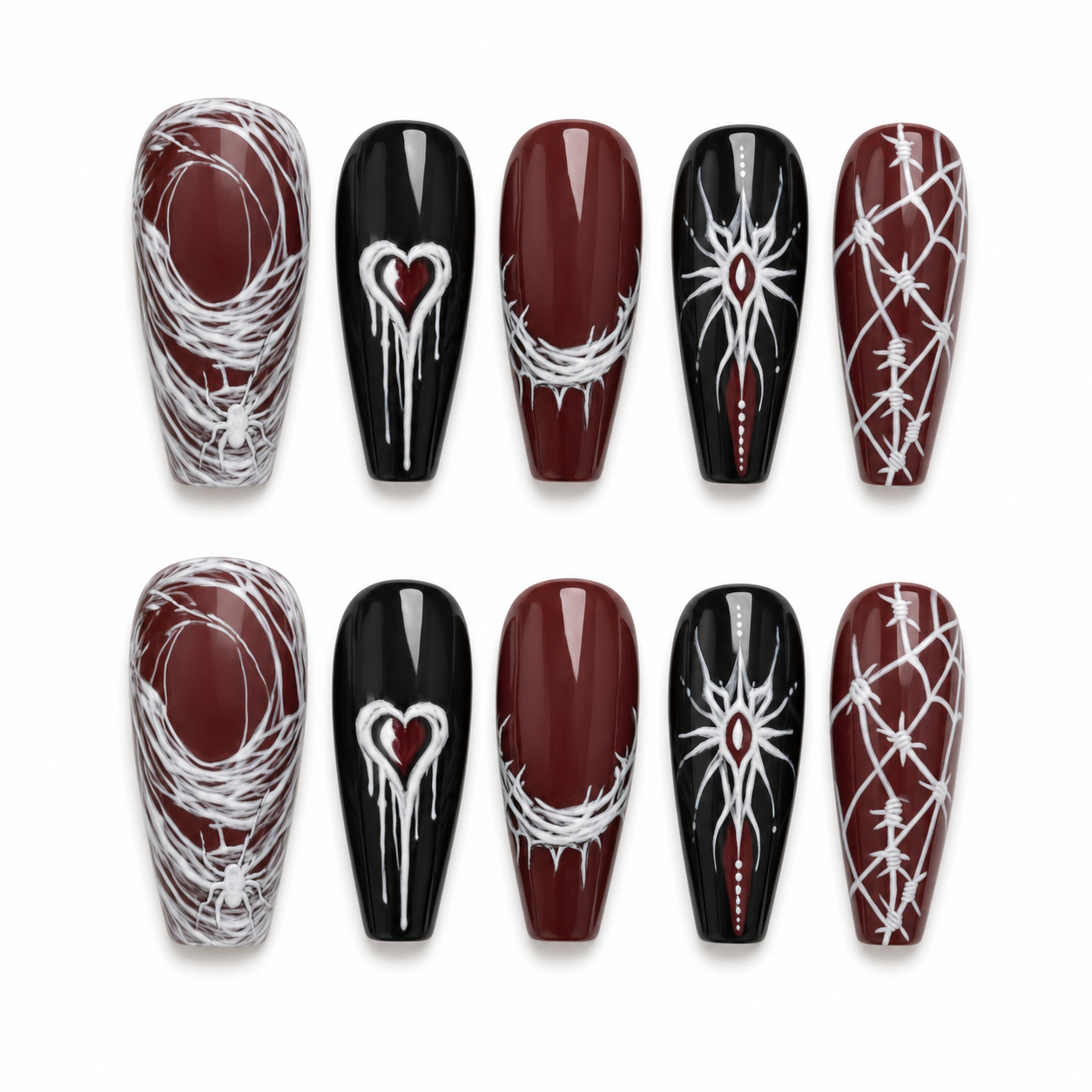 Ivory Specter press-on nail set