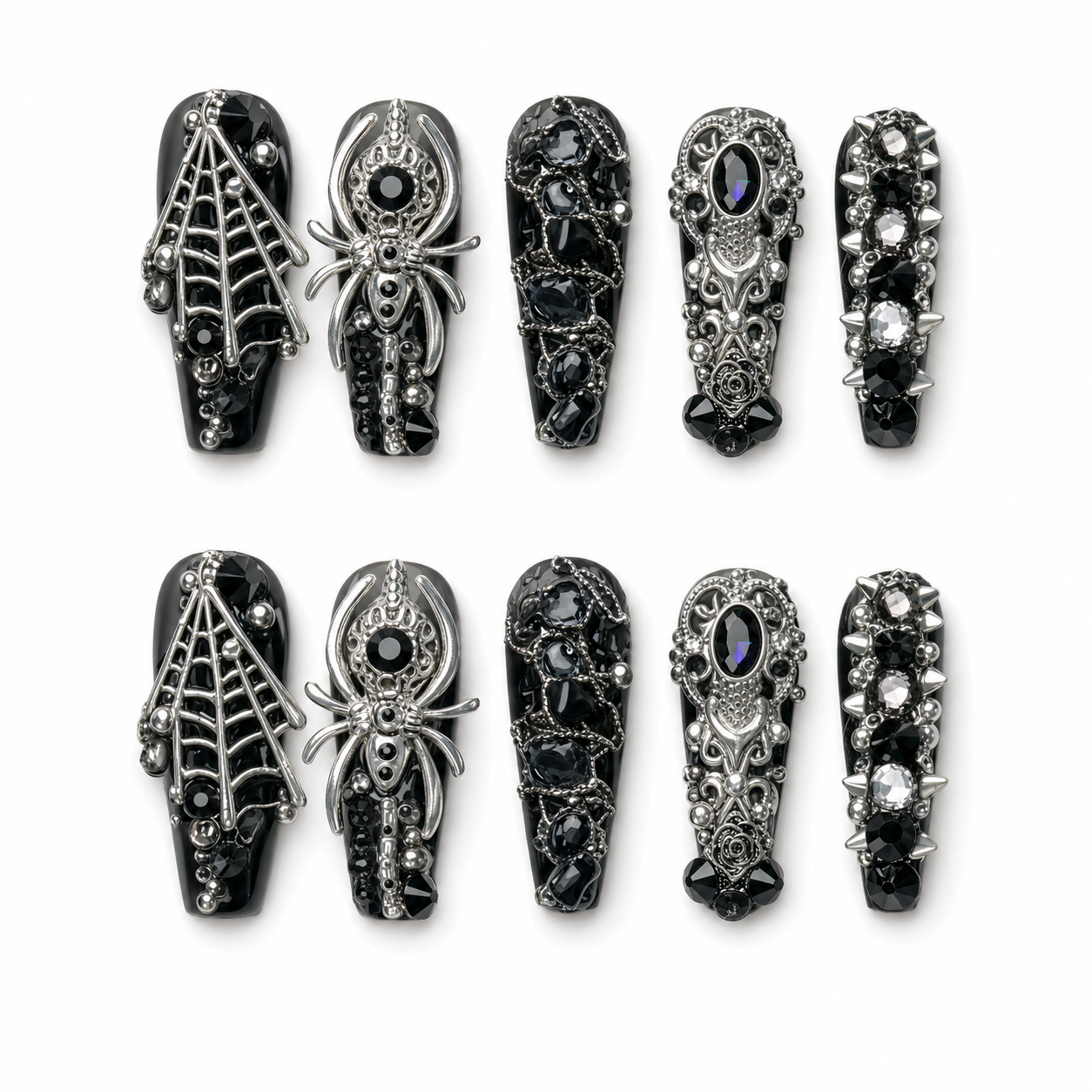Web of Secrets press-on nail set