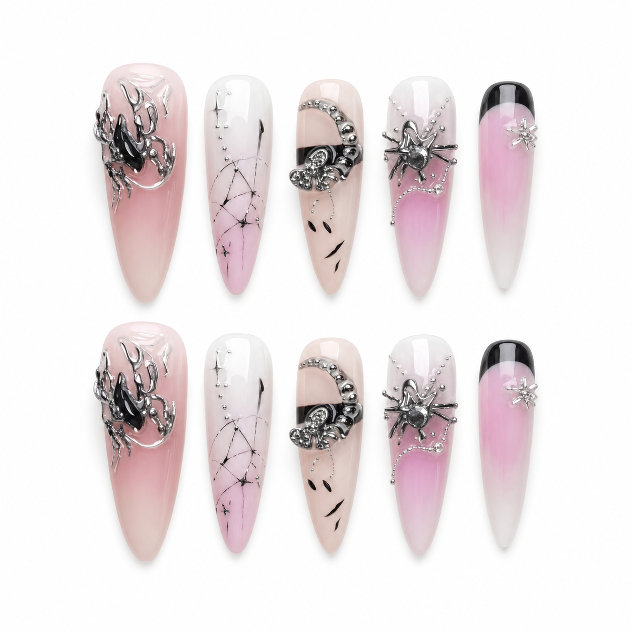 Garden at Dusk press-on nail set