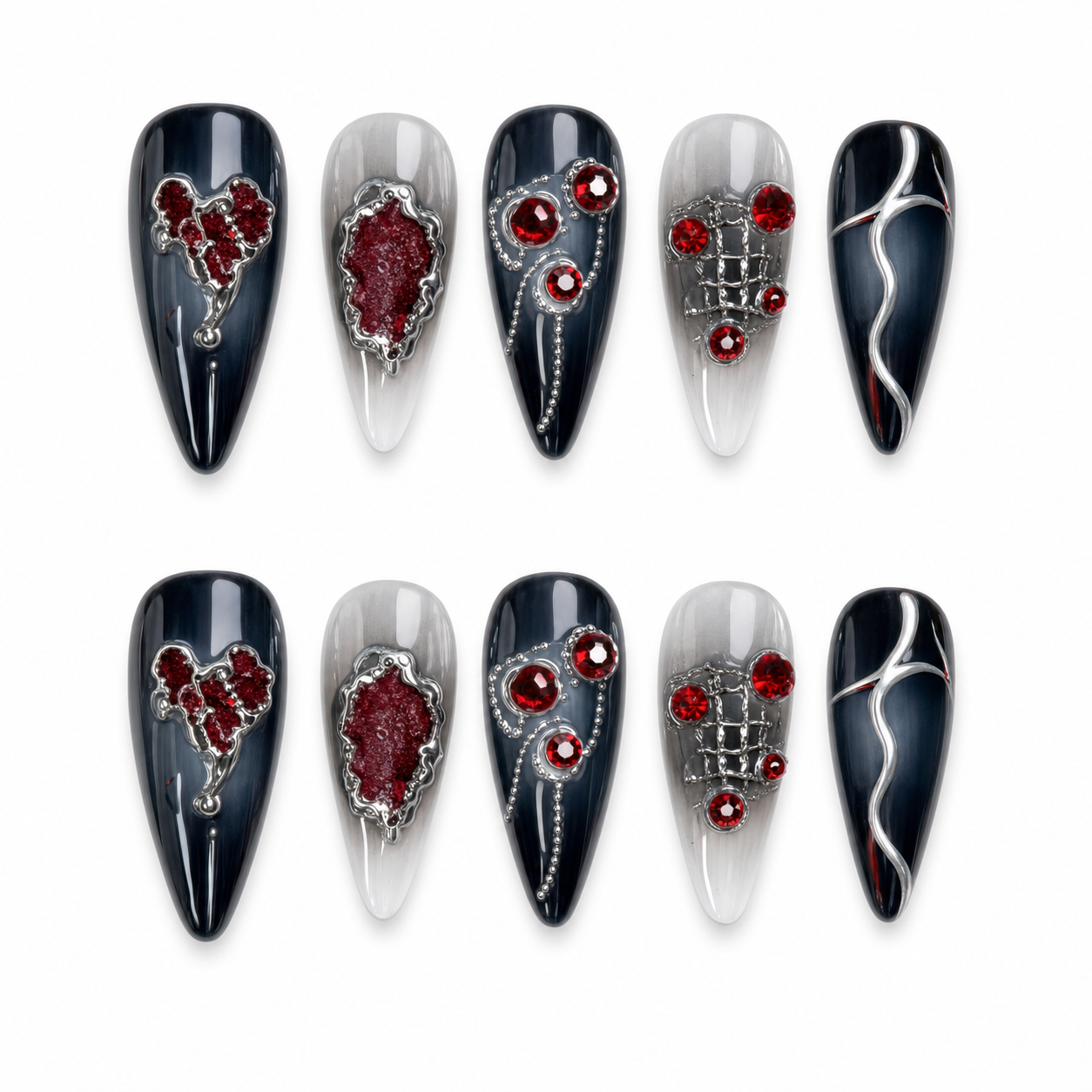 Scarlet Chapel press-on nail set