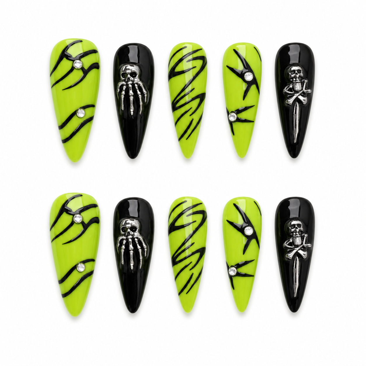 Spider's Reverie press-on nail set