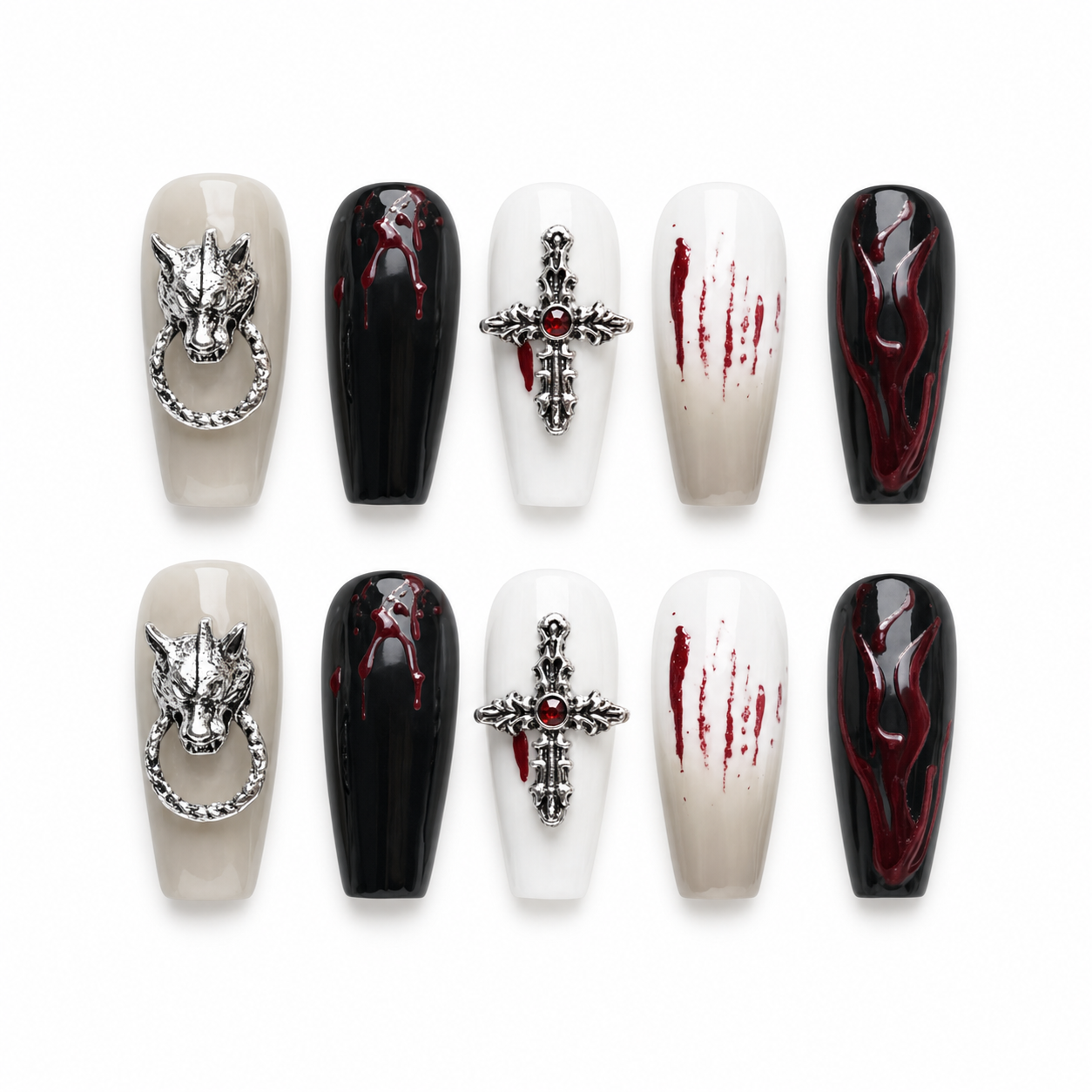 Gilded Mummy press-on nail set