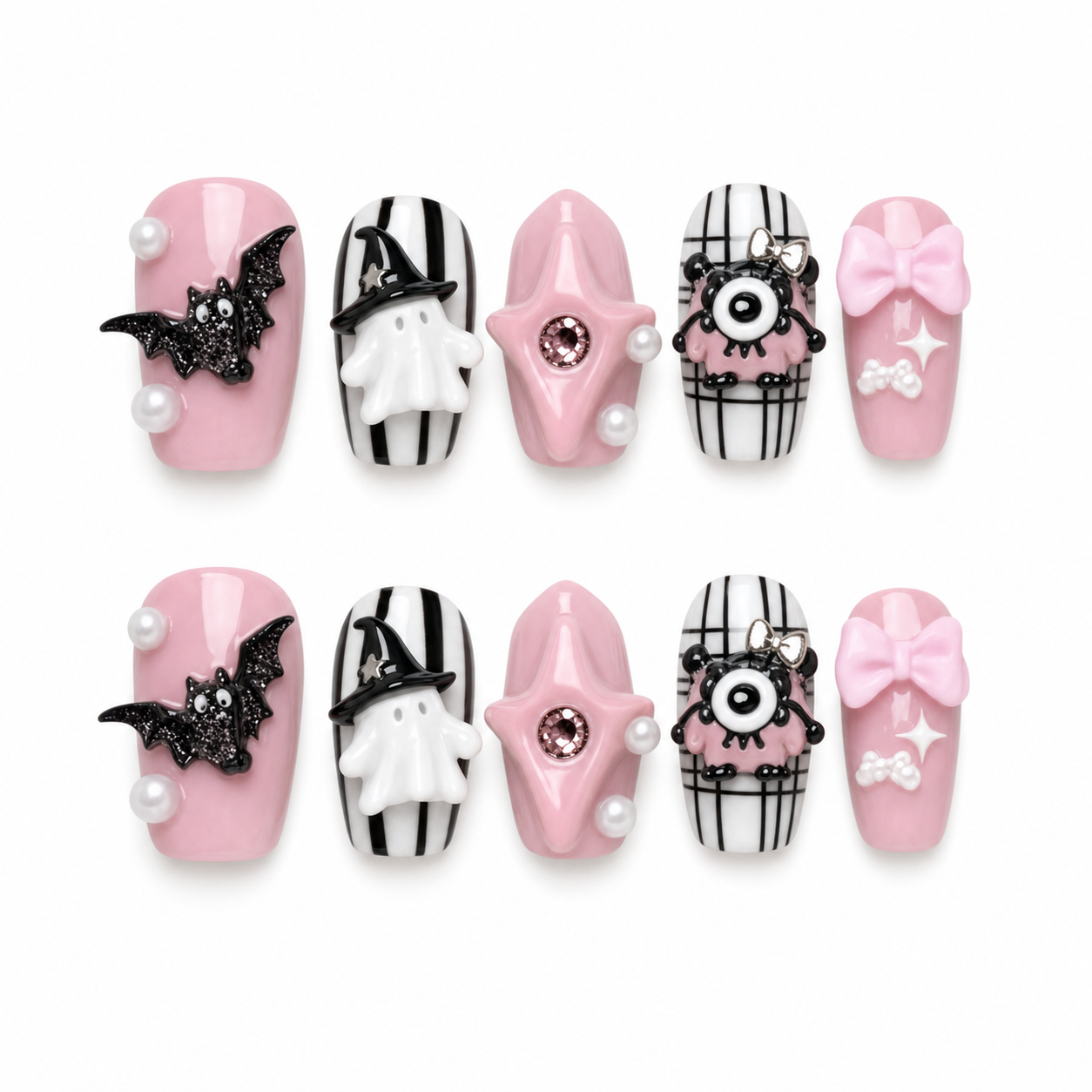 Scarlet Spiral press-on nail set