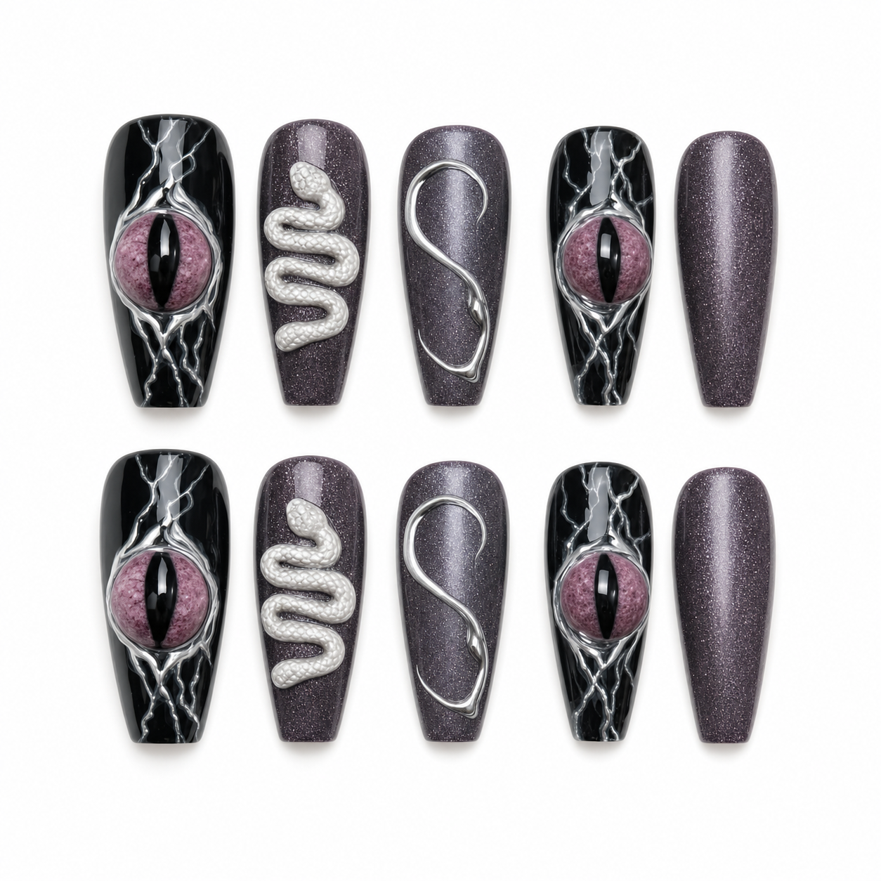 Gilded Apparition press-on nail set