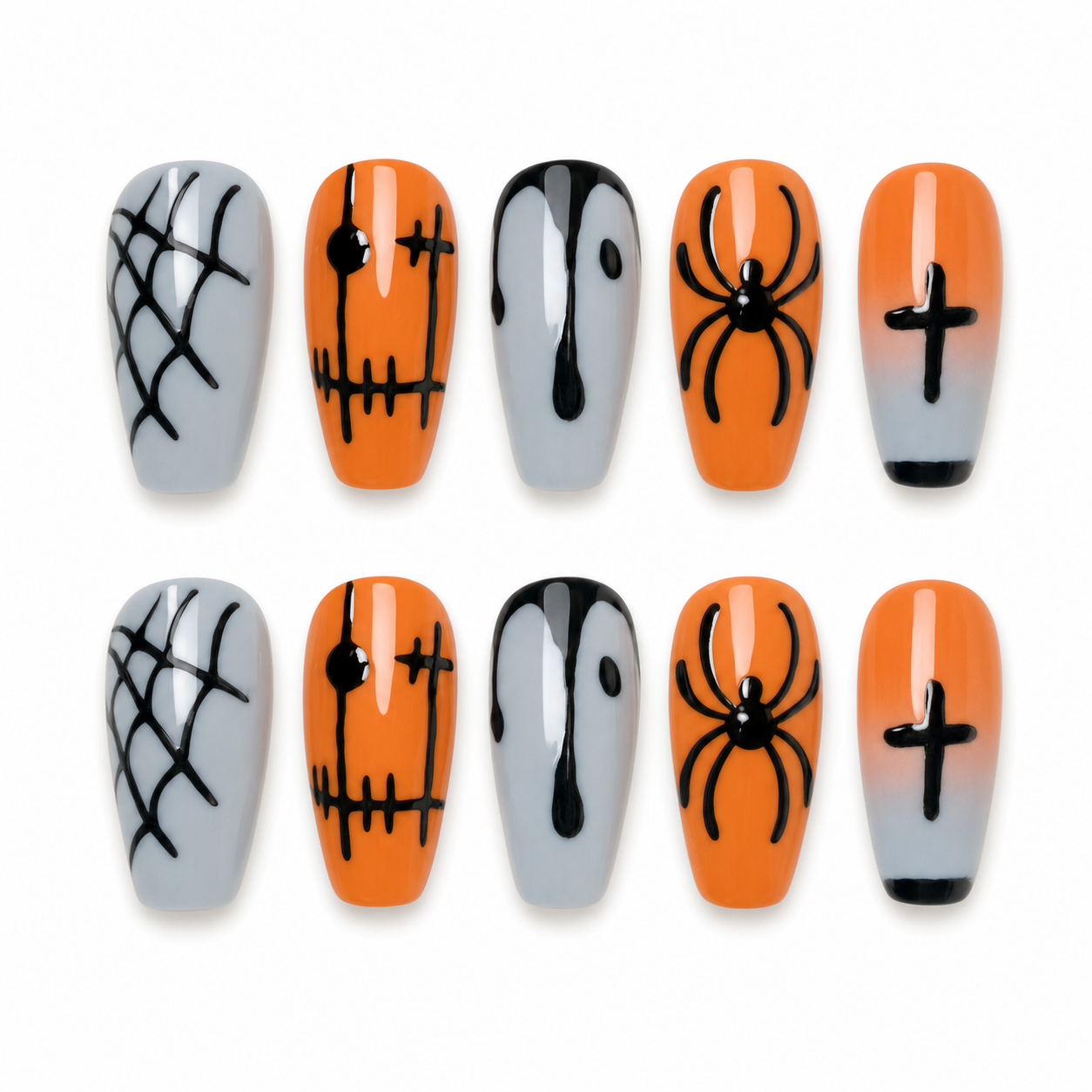 Ghost Signal press-on nail set
