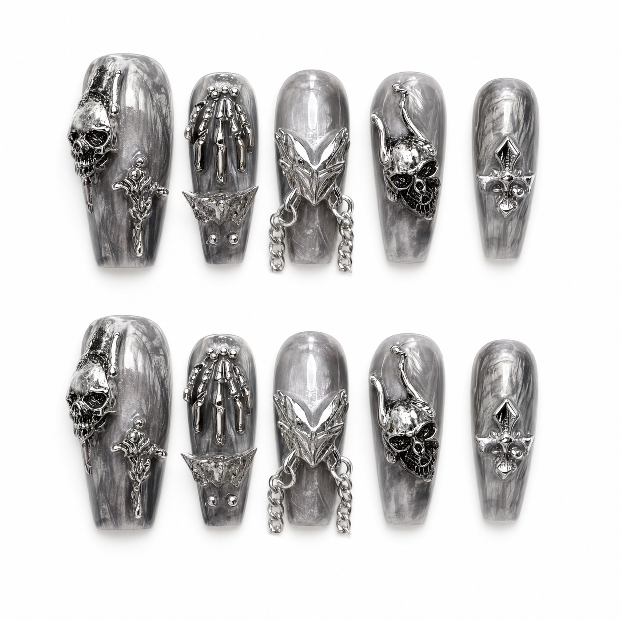 Carnival of Shadows press-on nail set