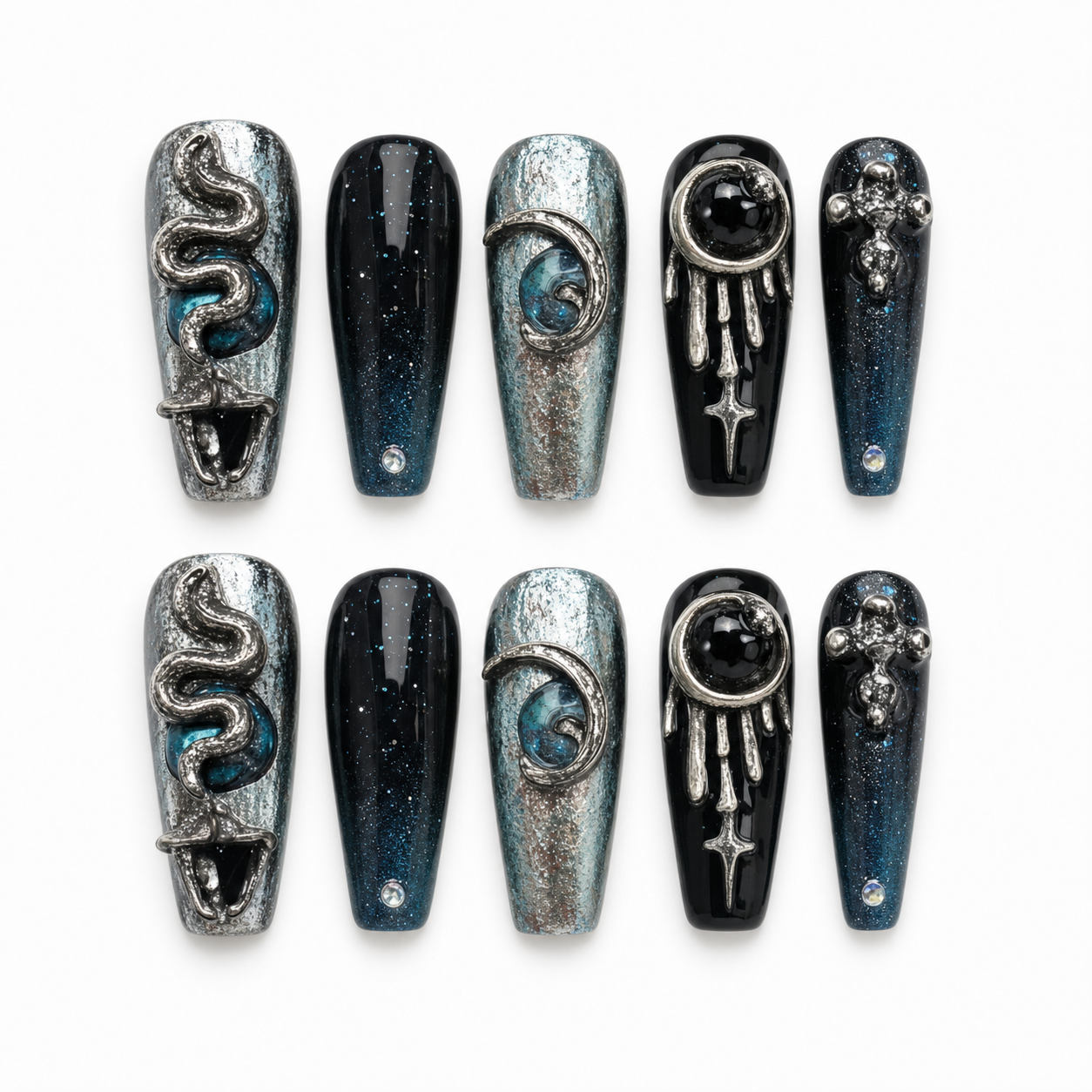 Harvest Moon Web press-on nail set