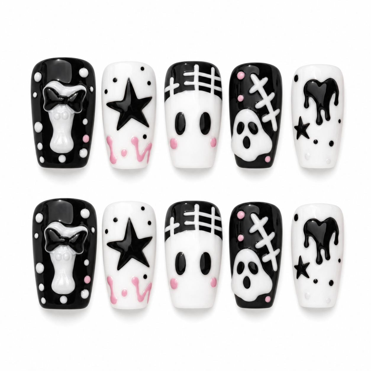 Pink Starfall press-on nail set