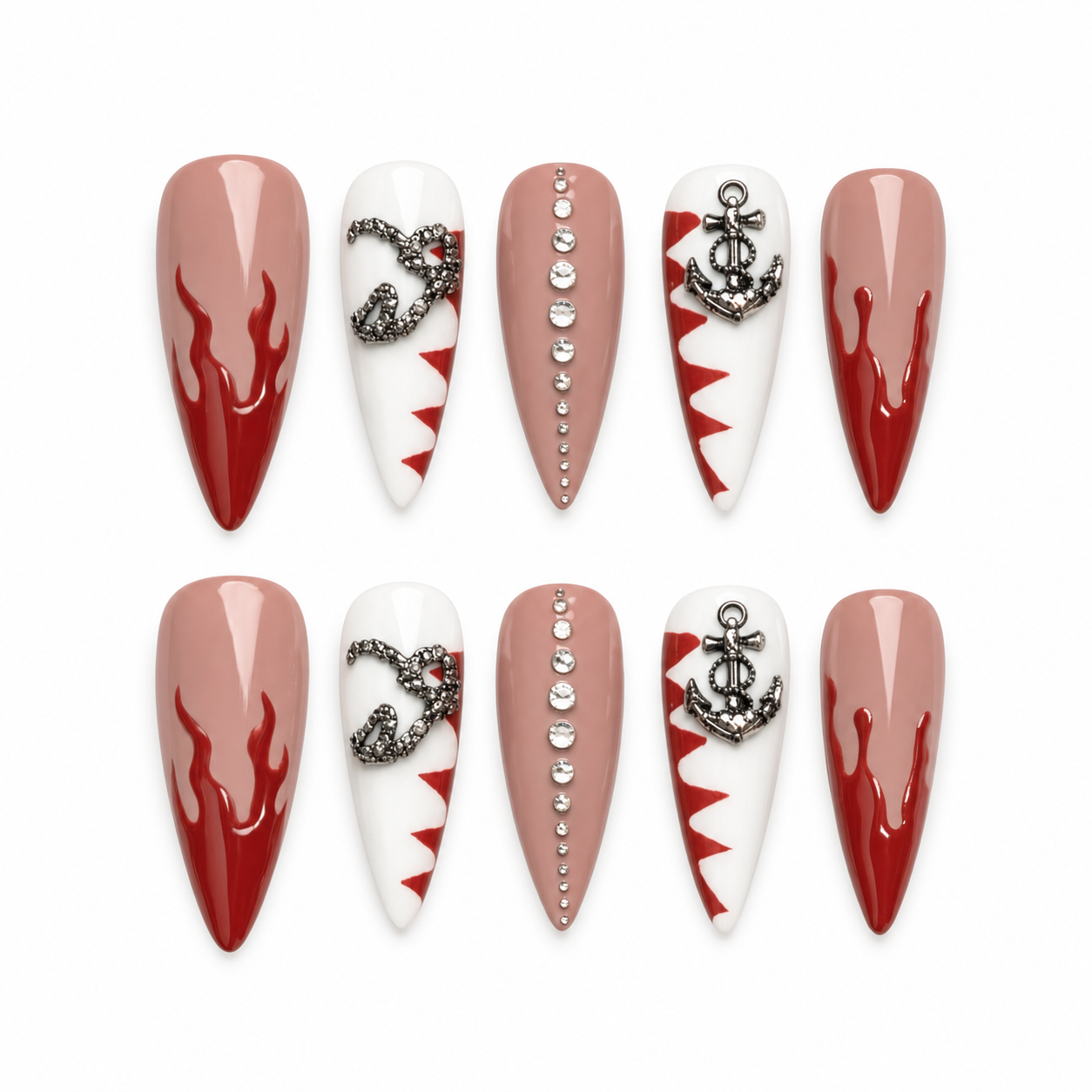 Velvet Vampire press-on nail set