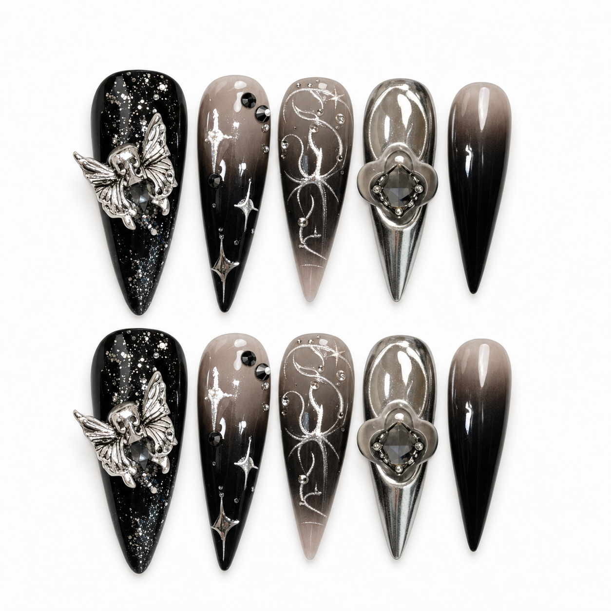 Crimson Corset press-on nail set