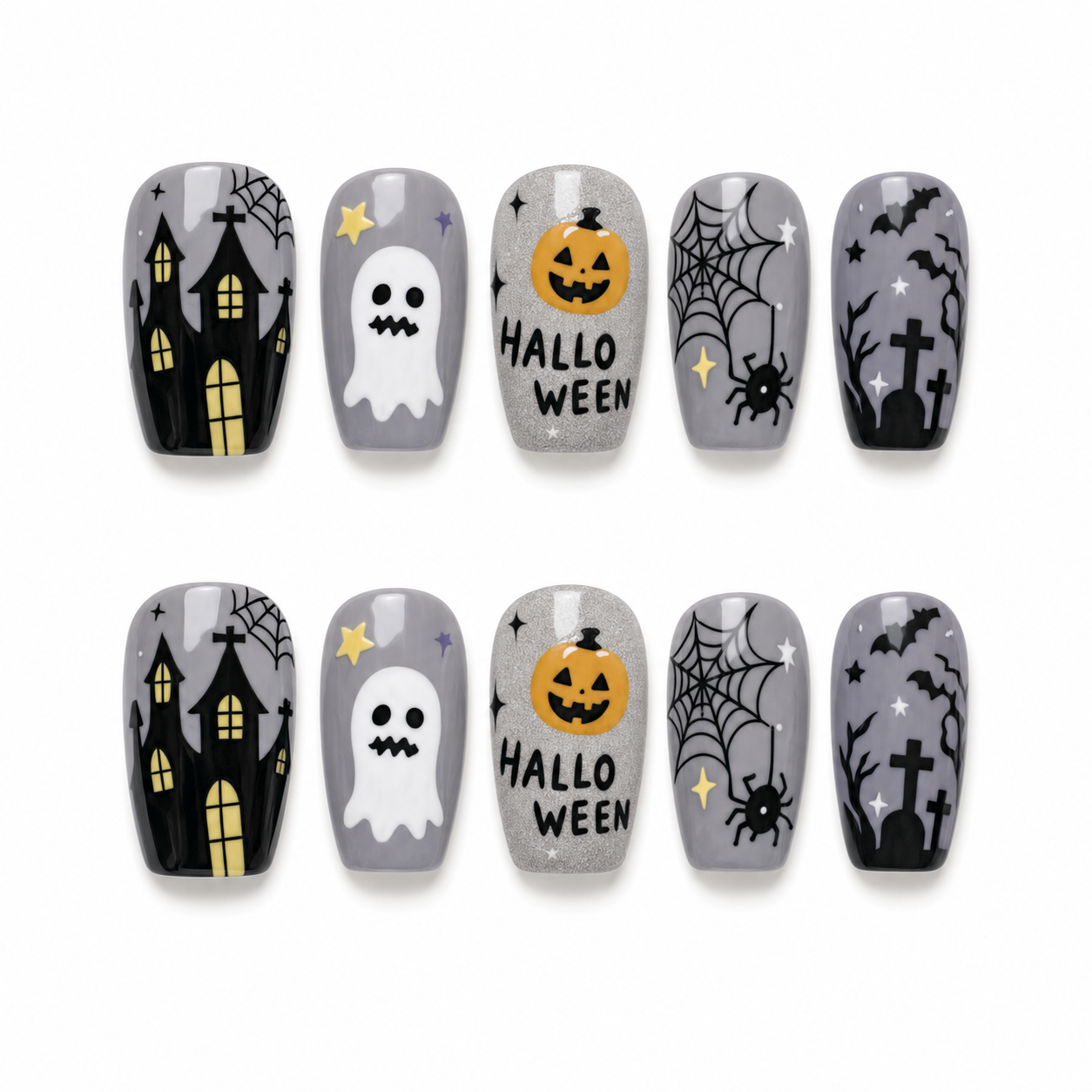 Burgundy Burial press-on nail set