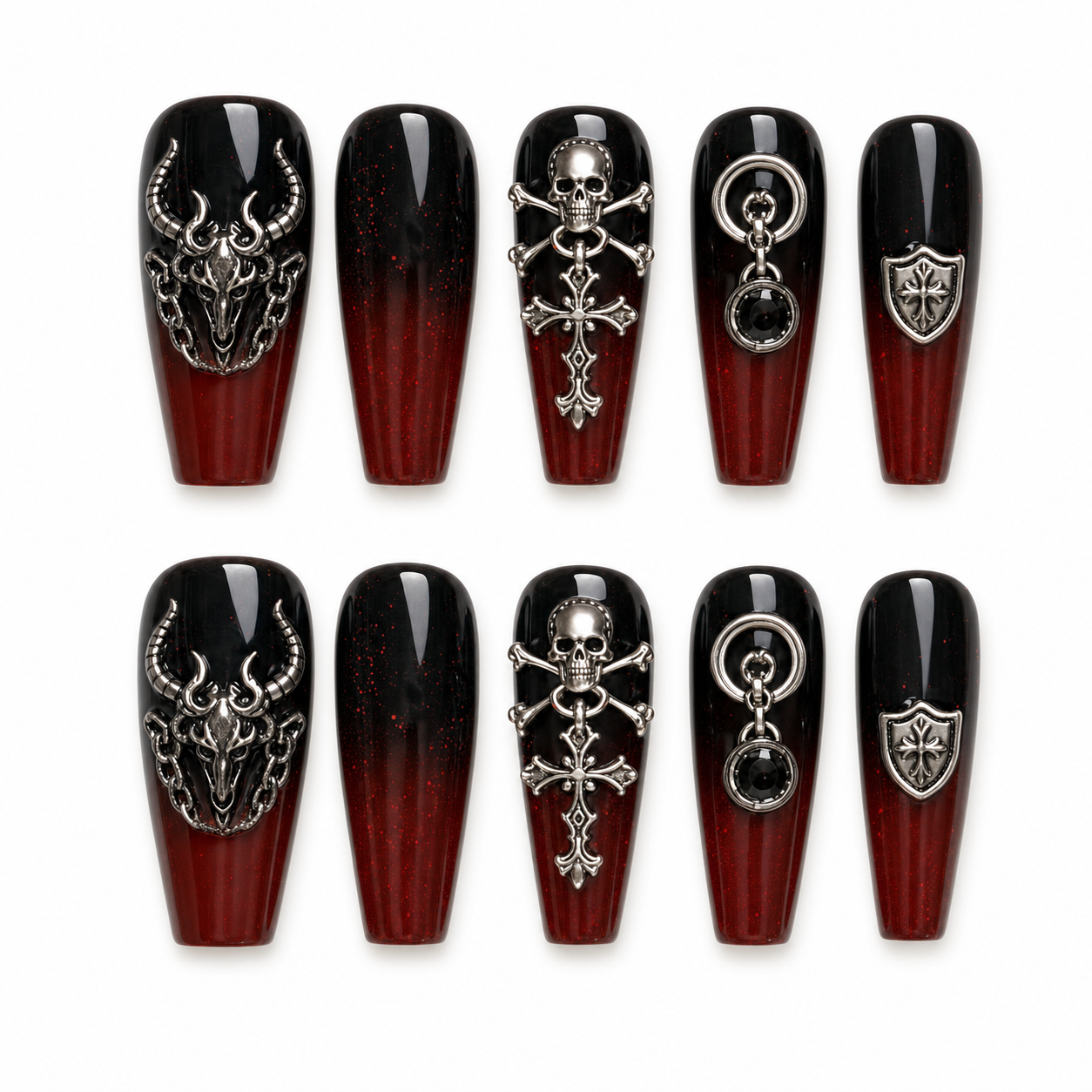 The Bone Oracle press-on nail set