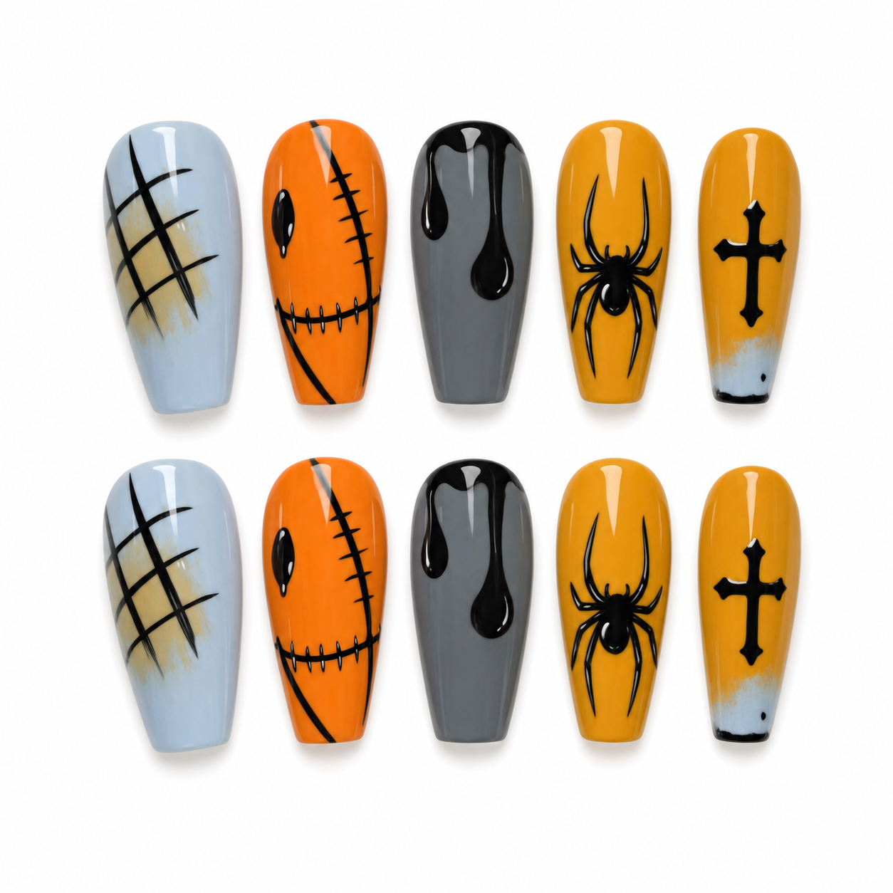 Pumpkin Patchwork press-on nail set