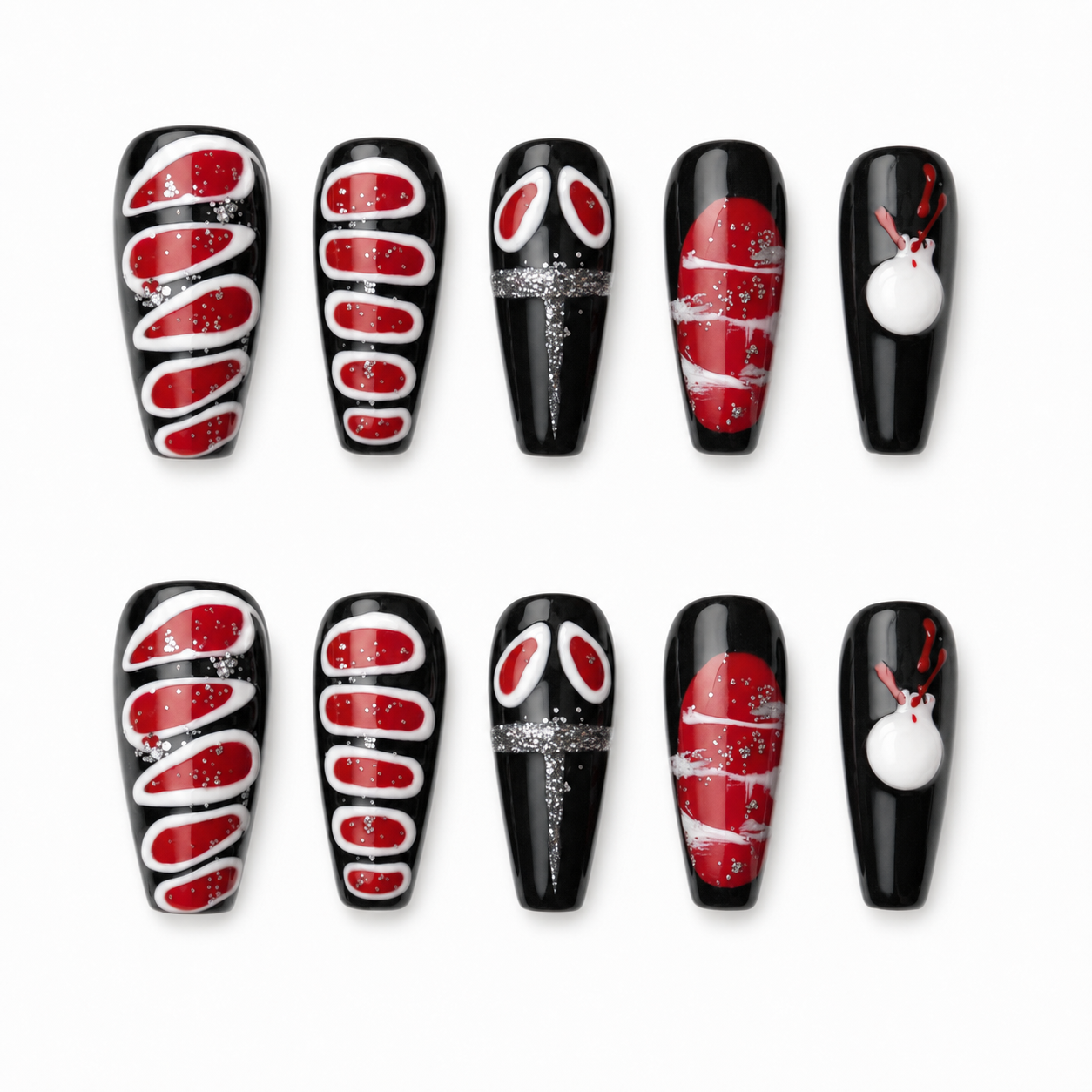 Midnight Moth press-on nail set